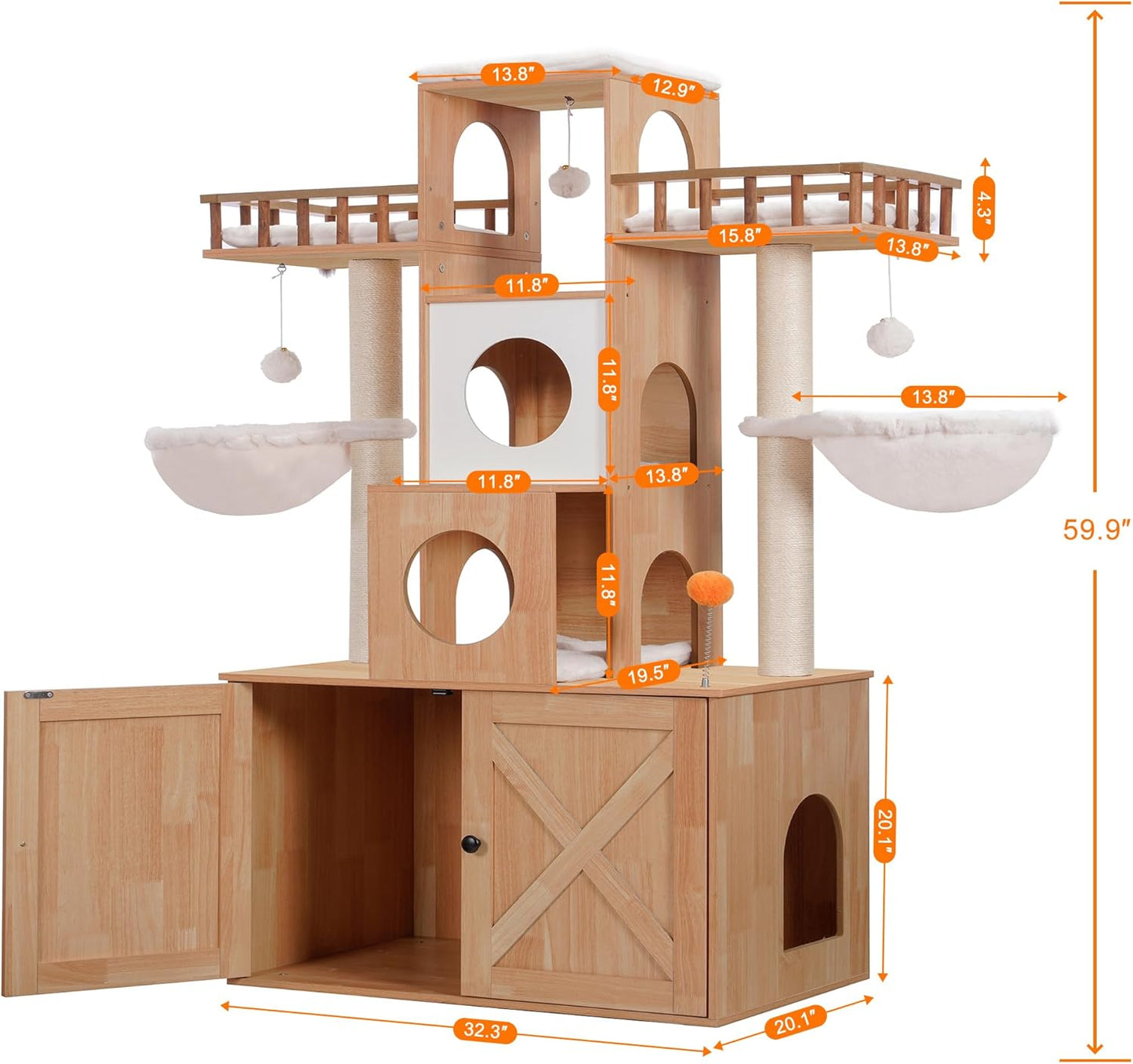 Luxury Multi-Level Cat Tower